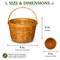 Vintiquewise Small Apple Picking Basket with Handle, Woven Wood Fruit Basket, Decorative Farmhouse Basket for Storage, Gifts, Fall Decor, and Seasonal Display